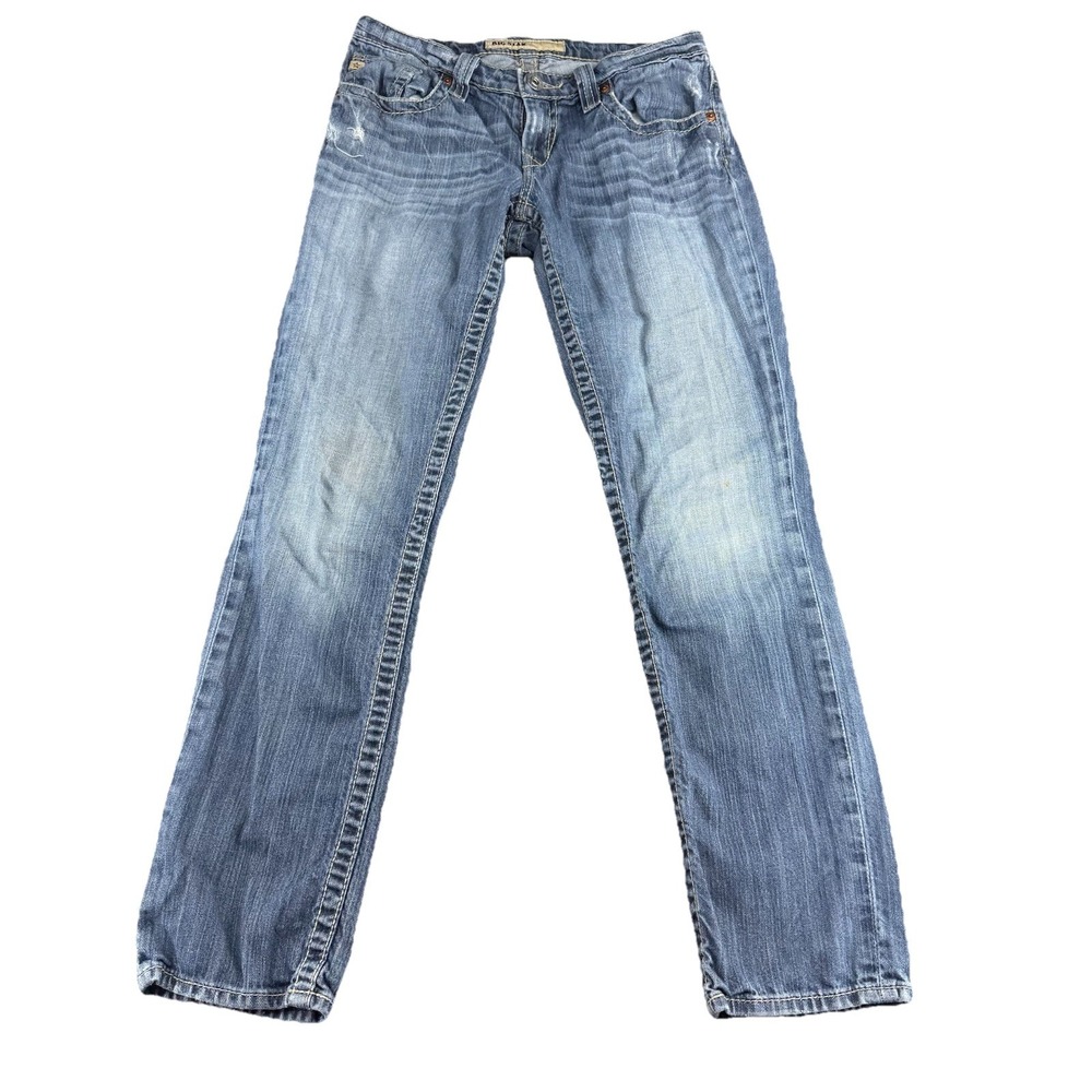 Big Star  Jeans 29R Low Rise Fit‎ Dark Blue Denim Straigth Leg  Stitching
